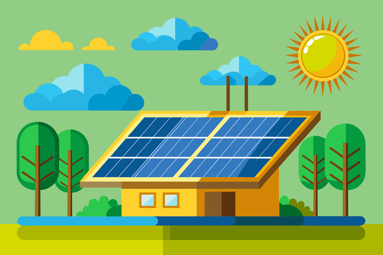 best tariff for solar and battery owners image cartoon solar on house with sun