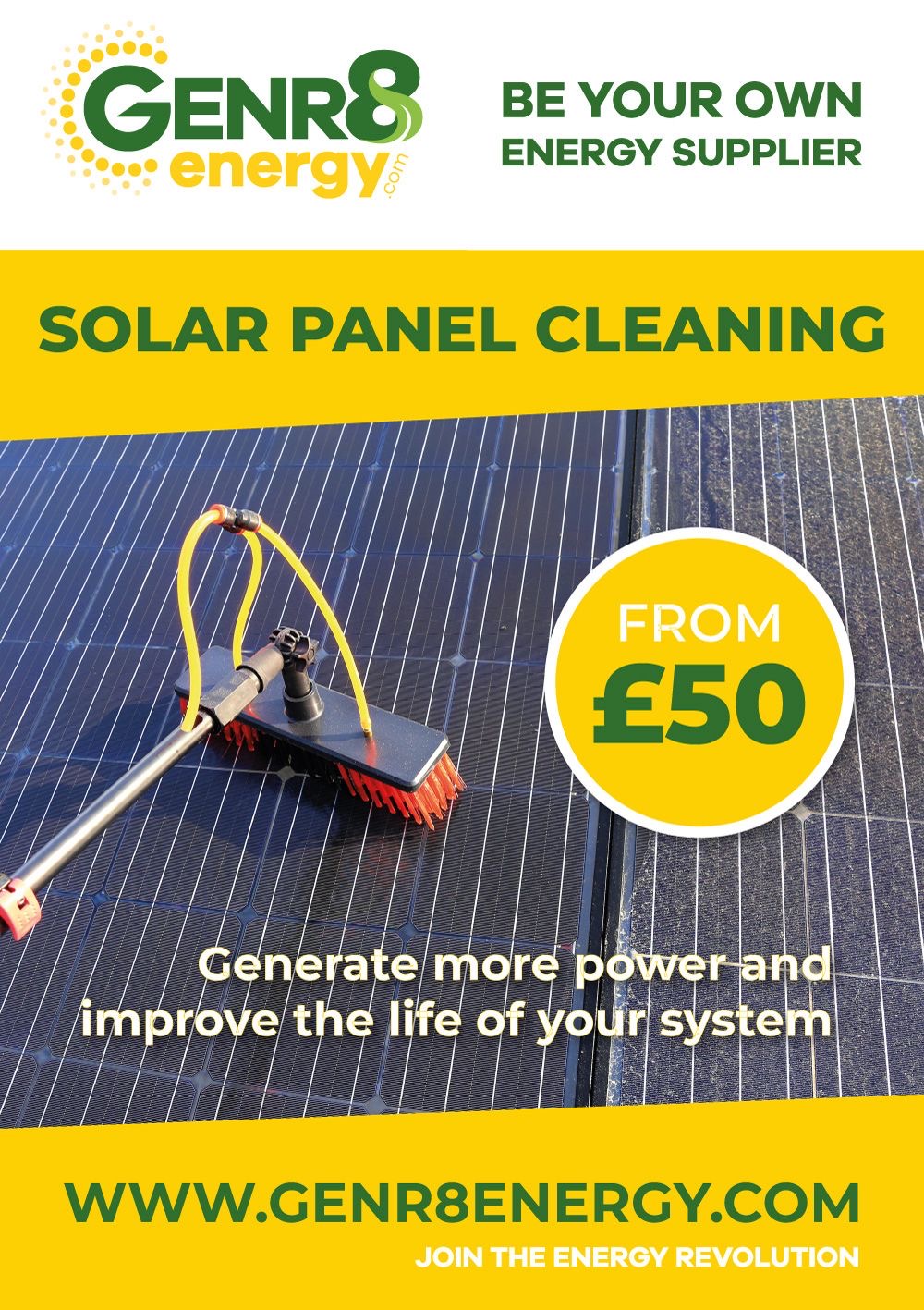 solar panel cleaning - one off